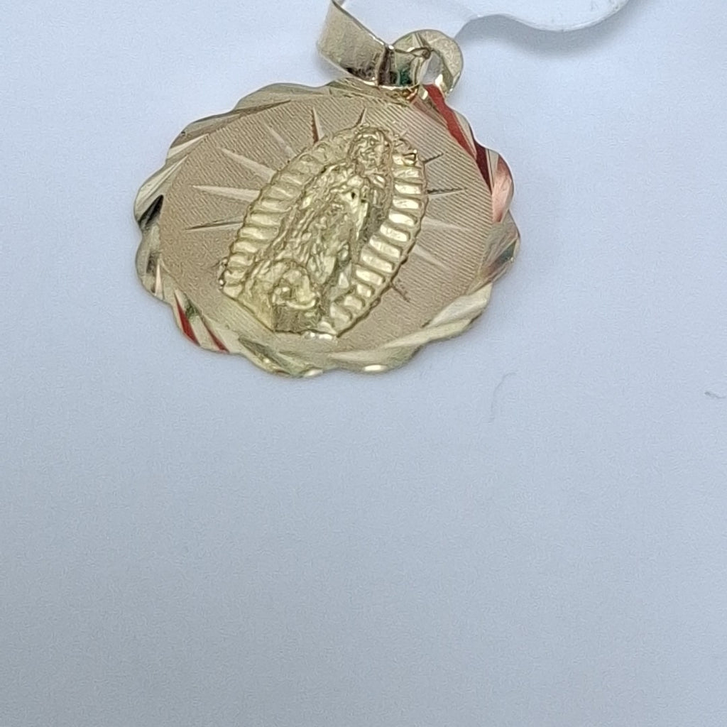 DIJE MEDALLA RELIGIOSA 14K 0.8 GR (NUEVO)