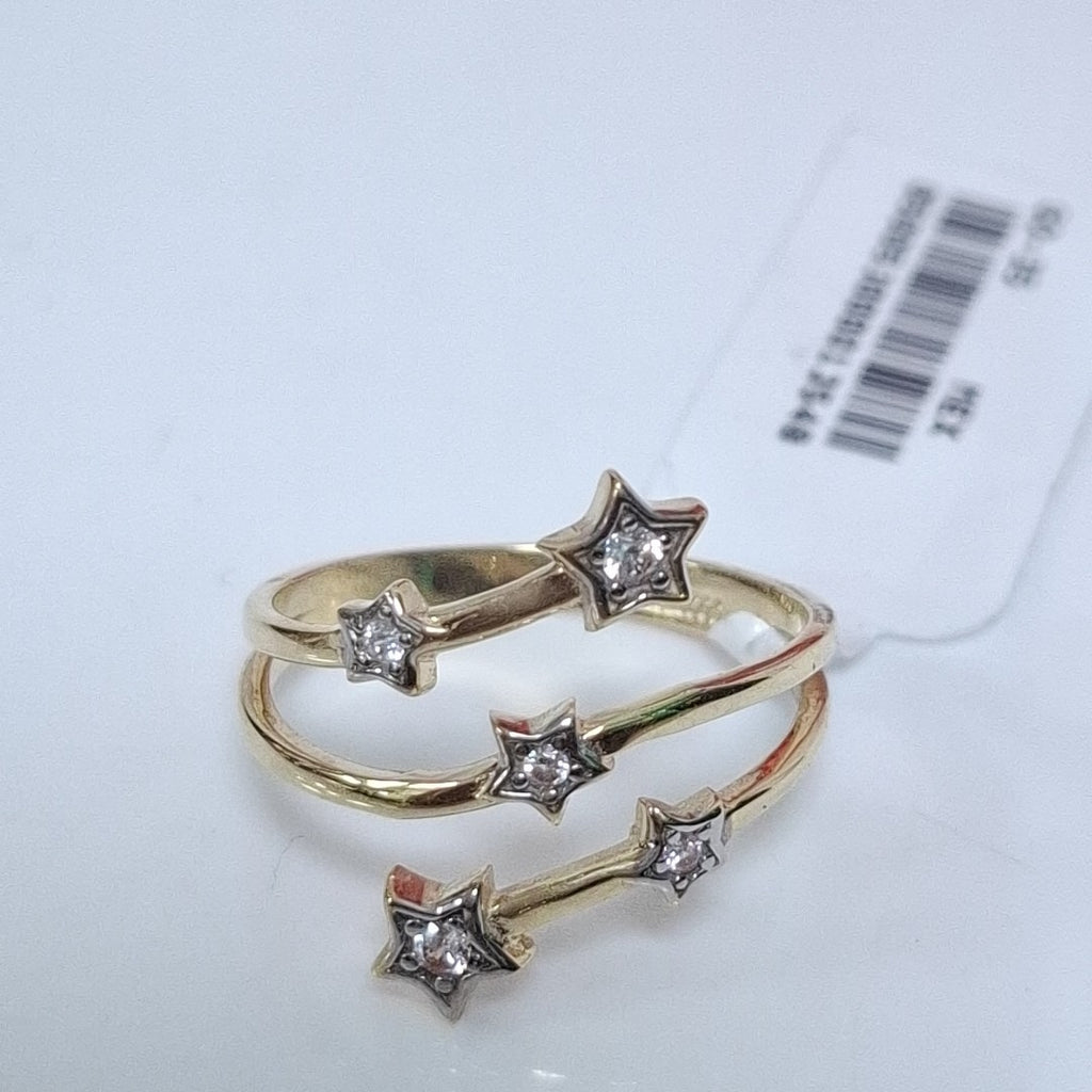 ANILLOS ANILLITO FIG ESTRELLA CON CIRCNIAS 10K TALLA 8 2.7 GR (NUEVO)