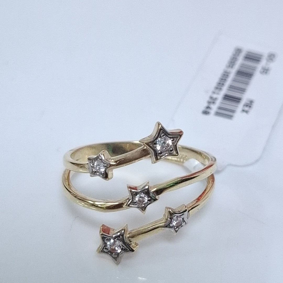 ANILLOS ANILLITO FIG ESTRELLA CON CIRCNIAS 10K TALLA 8 2.7 GR (NUEVO)