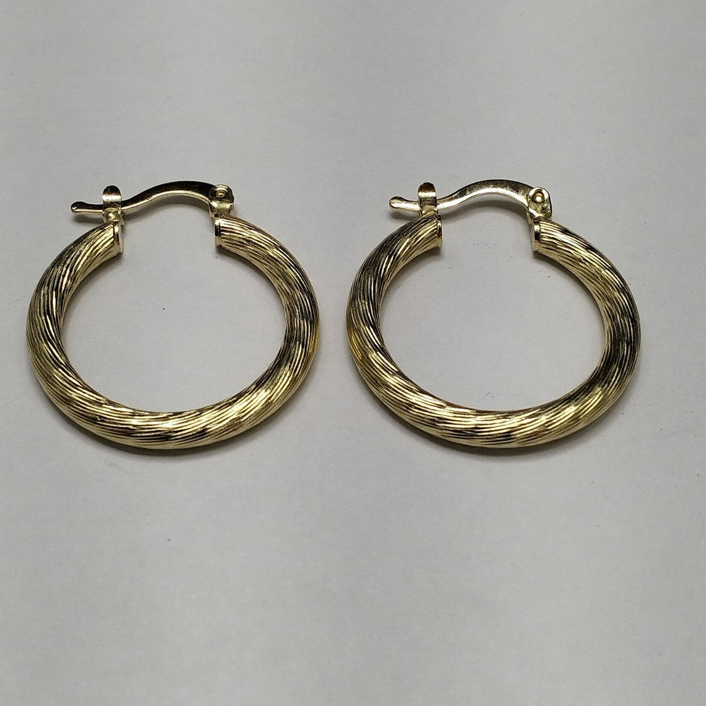 ARETES TEJIDO ARRACADAS ASTRIADAS 14K 2.9 GR (NUEVO)