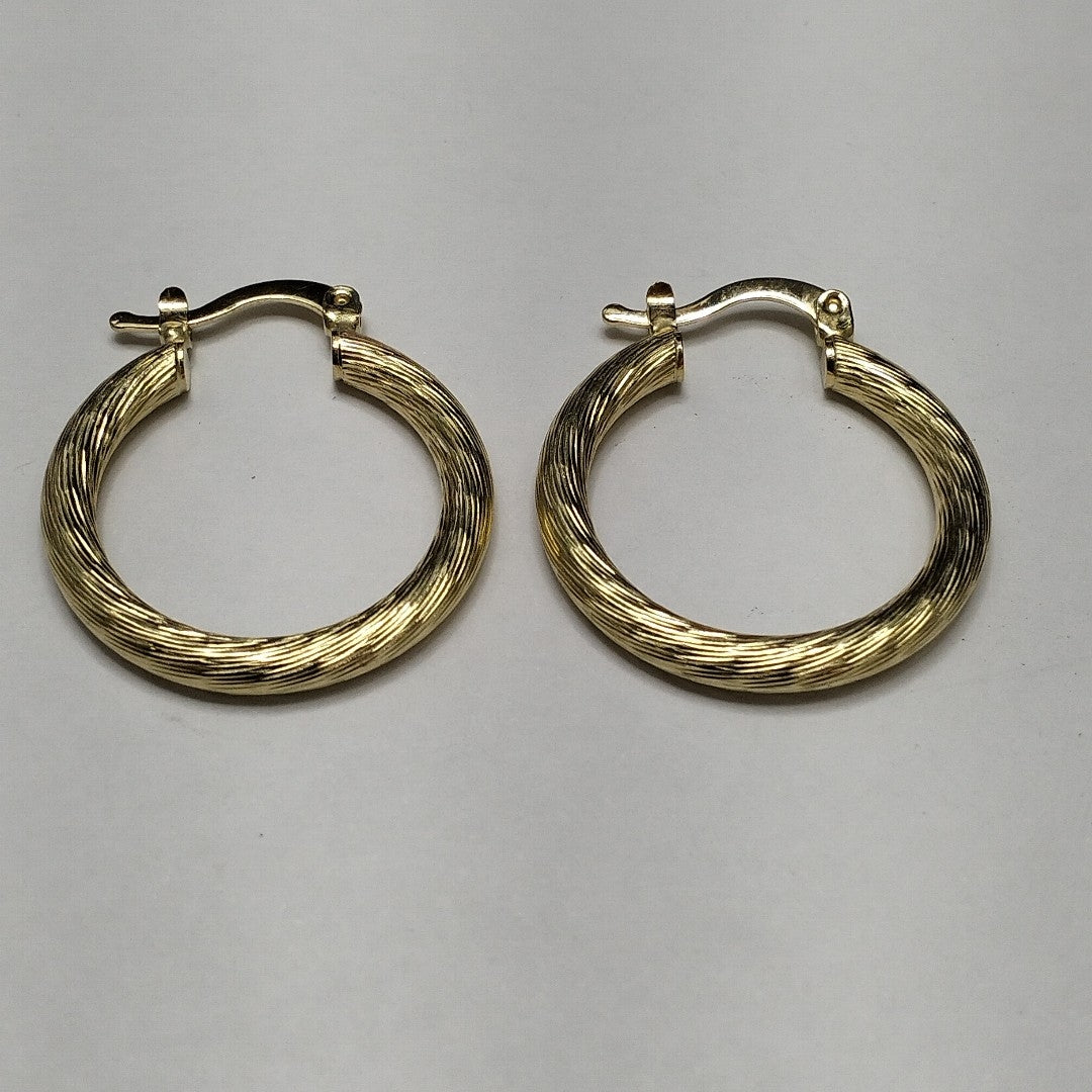 ARETES TEJIDO ARRACADAS ASTRIADAS 14K 2.9 GR (NUEVO)