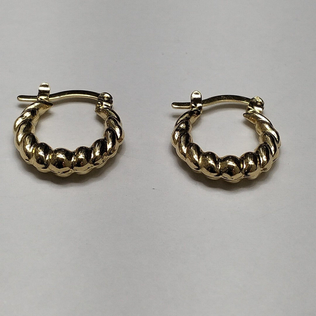 ARETES ARRACADAS TZL HUECAS 14K 1.5 GR (NUEVO)