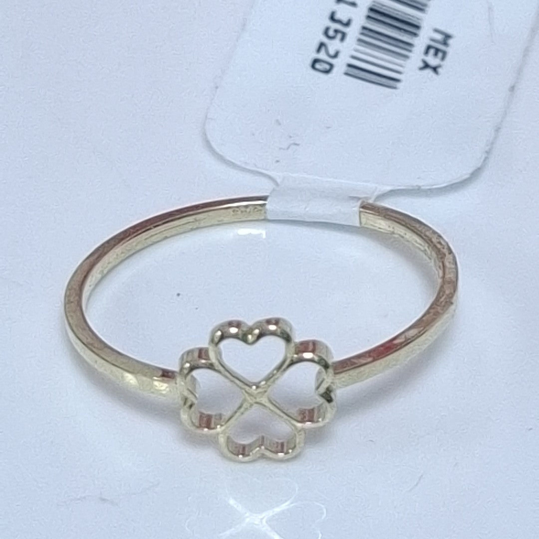 ANILLOS ANILLITO FIG TREBOL 10K TALLA 7 0.8 GR (NUEVO)
