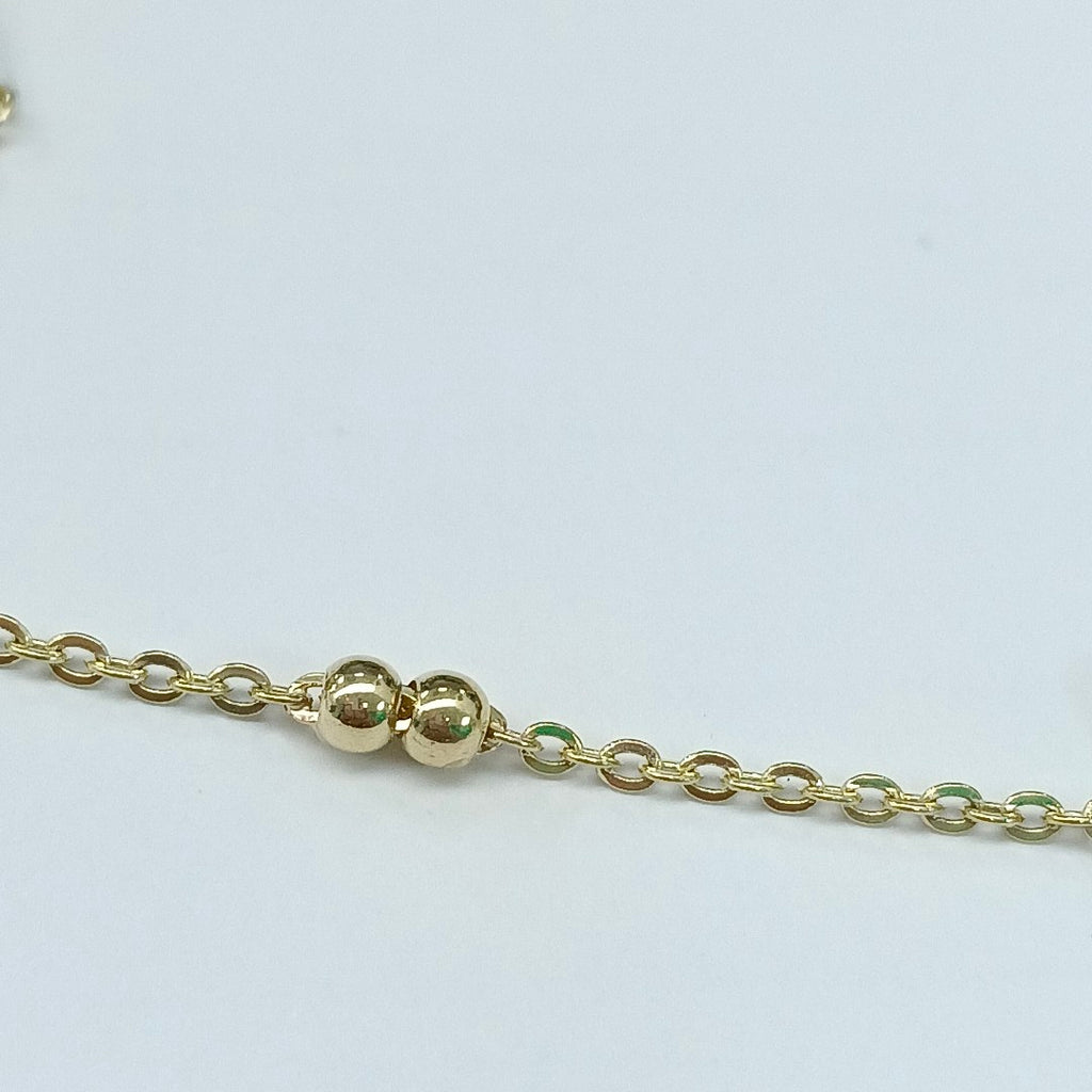 PULSERA TEJIDO ESPECIAL MARIPOSA CON ESMALTE 14K 18 CM 1.9 GR (NUEVO)