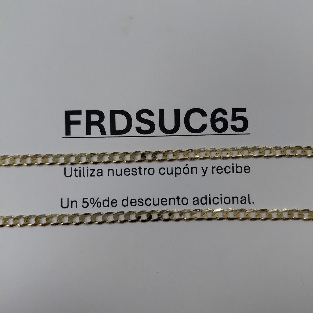 CADENA TEJIDO BARBADA 14K 55 CM 8.2 GR (NUEVO)