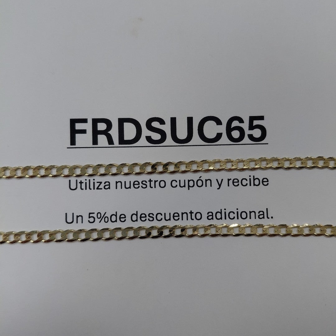 CADENA TEJIDO BARBADA 14K 55 CM 8.2 GR (NUEVO)