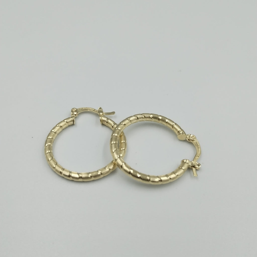 ARETES ARRACADAS LABRADAS 14K 3.2 GR (NUEVO)