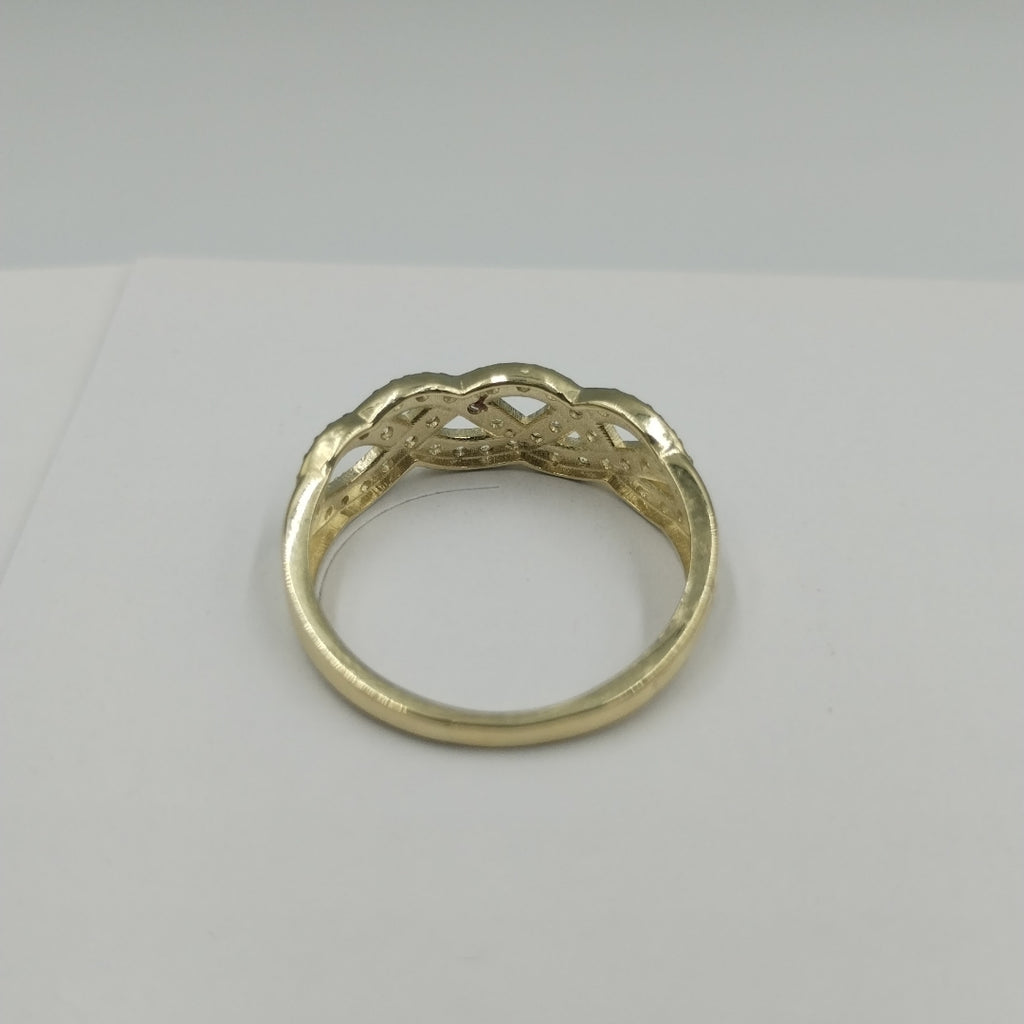 ANILLOS C CIRCONIAS 14K TALLA 9 2.6 GR (NUEVO)