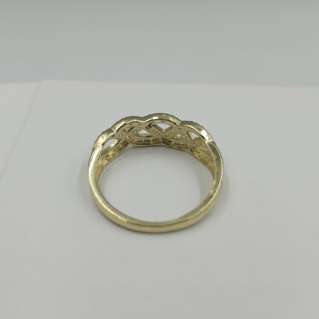 ANILLOS C CIRCONIAS 14K TALLA 9 2.6 GR (NUEVO)