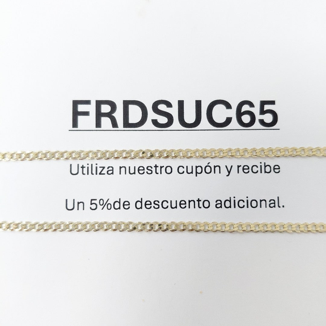 CADENA BARBADA 14K 55 CM 5 GR (NUEVO)