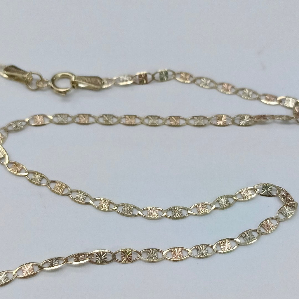 CADENAS TEJIDO GUCHI ORO 10K 55 CM 2.9 GR (NUEVO)