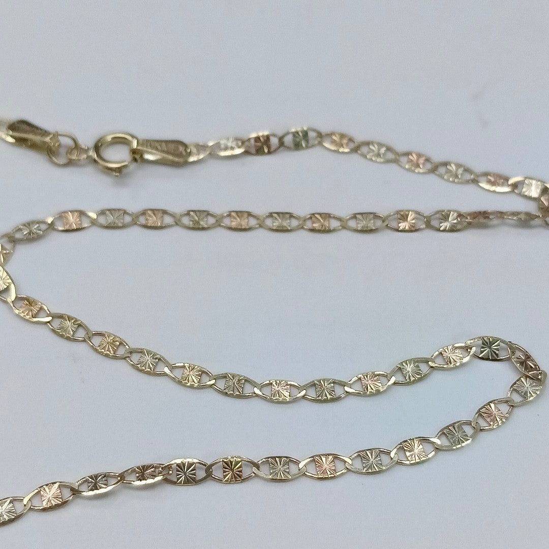 CADENAS TEJIDO GUCHI ORO 10K 55 CM 2.9 GR (NUEVO)