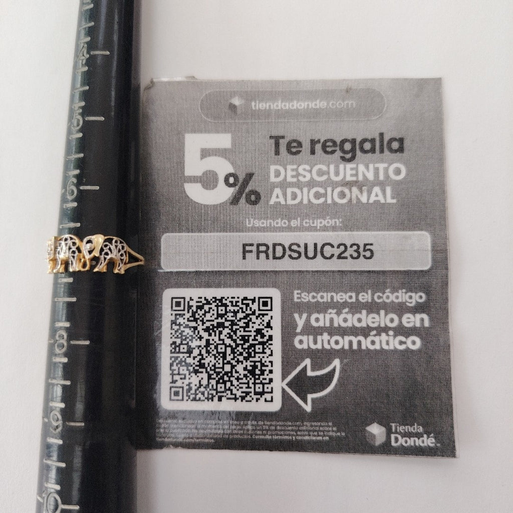 ANILLITO ORO COMBINADO 14 K 1,90 GRMS (SEMINUEVO)