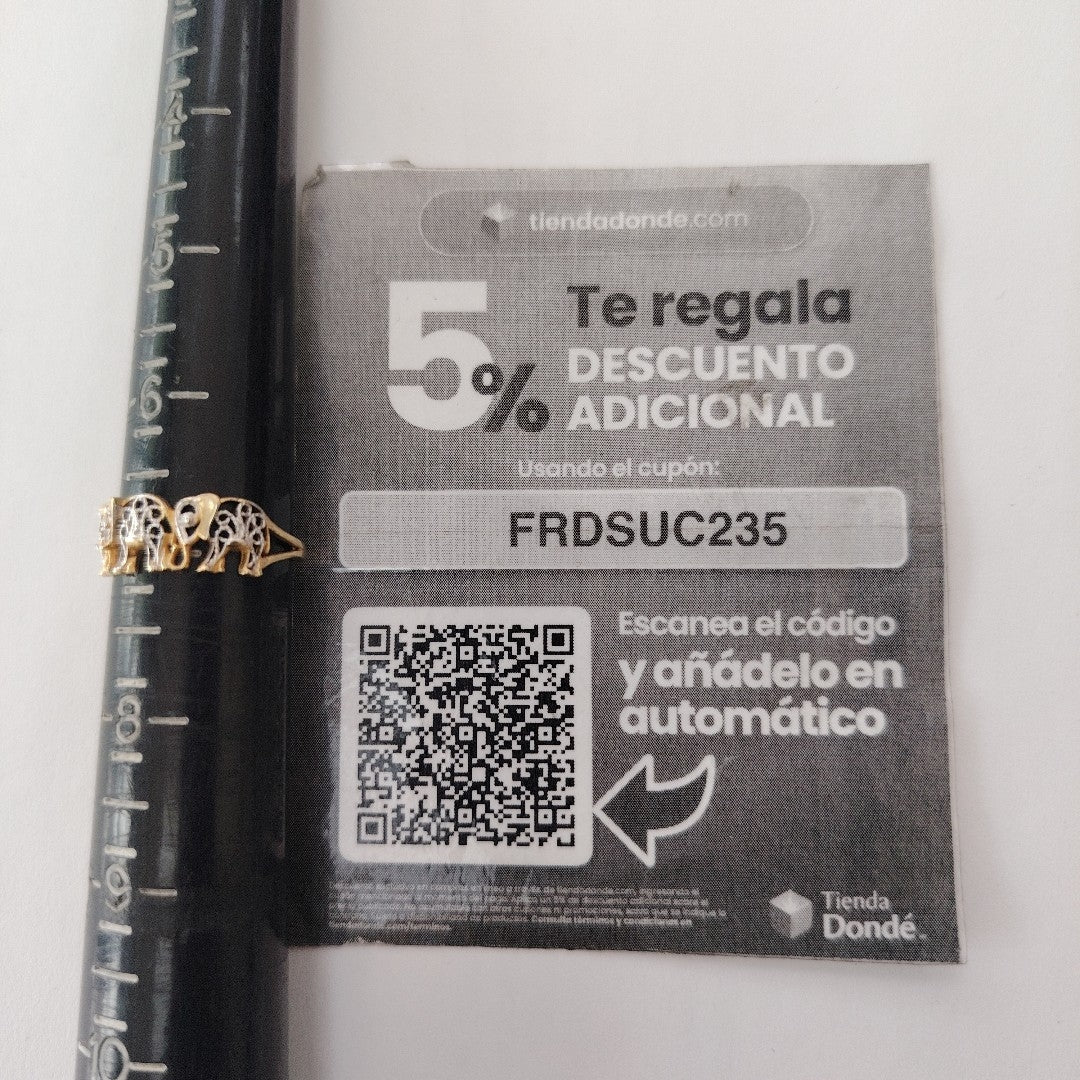 ANILLITO ORO COMBINADO 14 K 1,90 GRMS (SEMINUEVO)