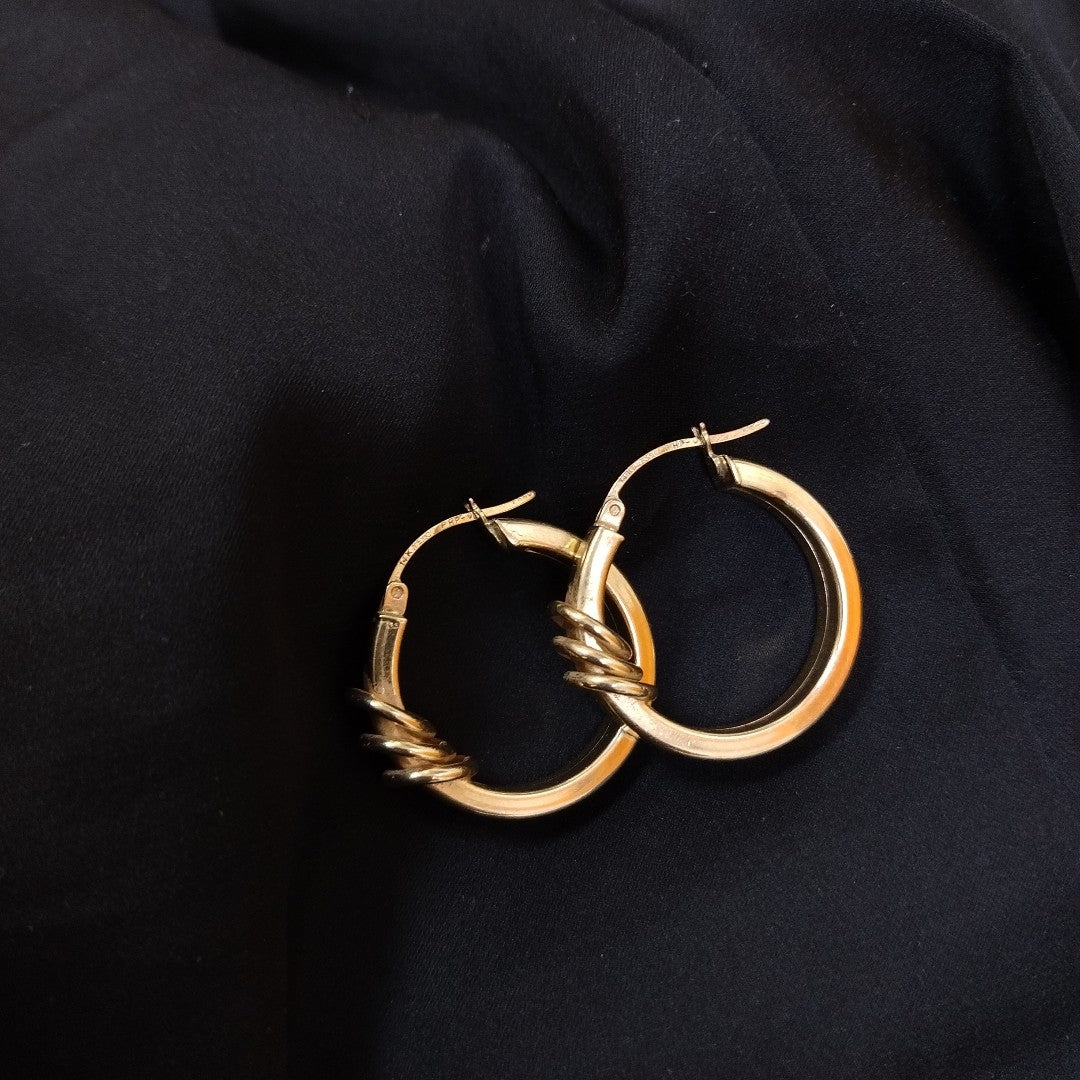 ARRACADAS PAR ORO 14 K 6.7 GRMS (SEMINUEVO)