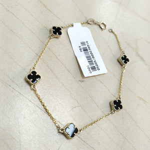 PULSERA ESPECIAL PIEDRAS COLOR 10K 18 CM 2.4 GR (NUEVO)
