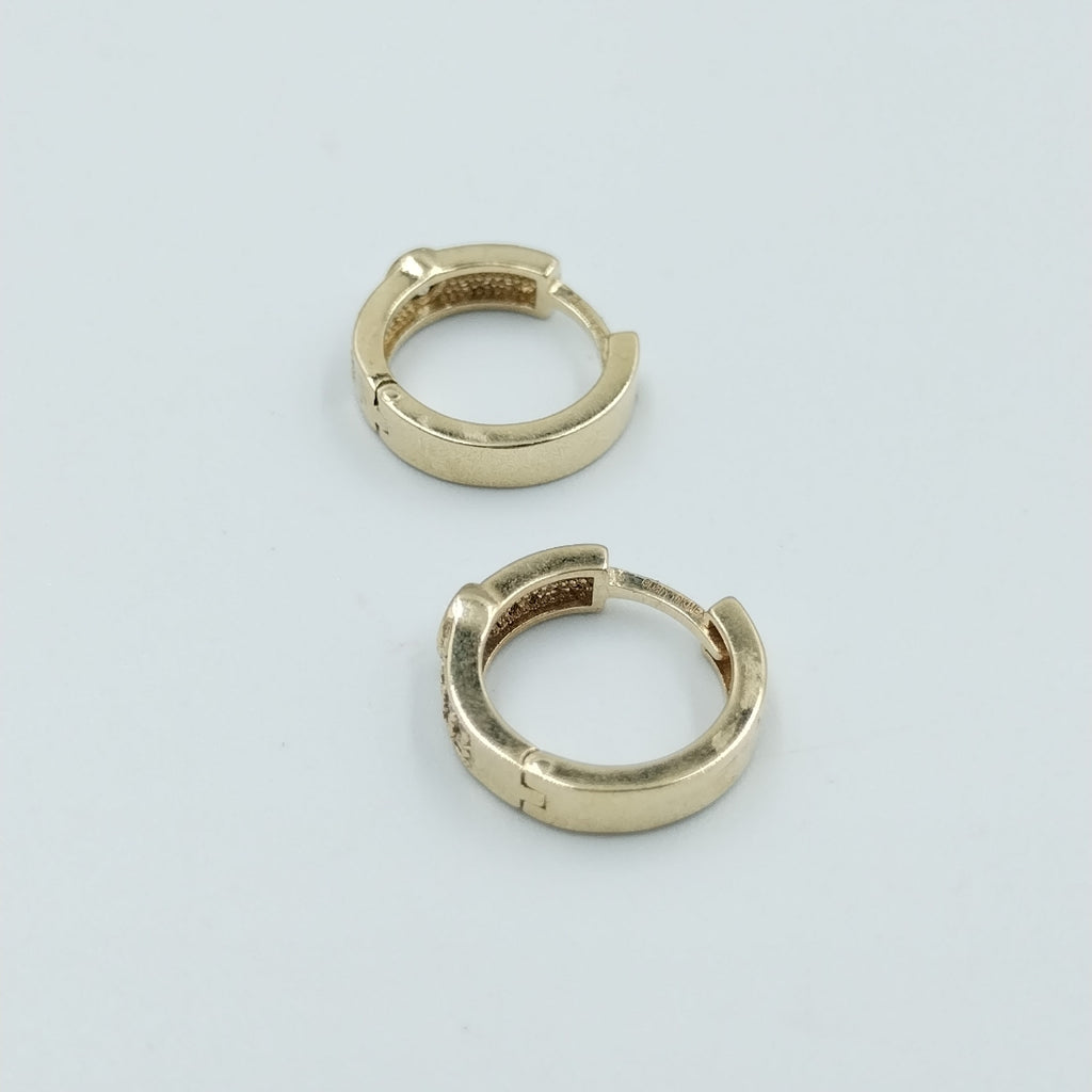 ARETES ARRACADAS C CIRCONIAS 10K 2.7 GR (NUEVO)