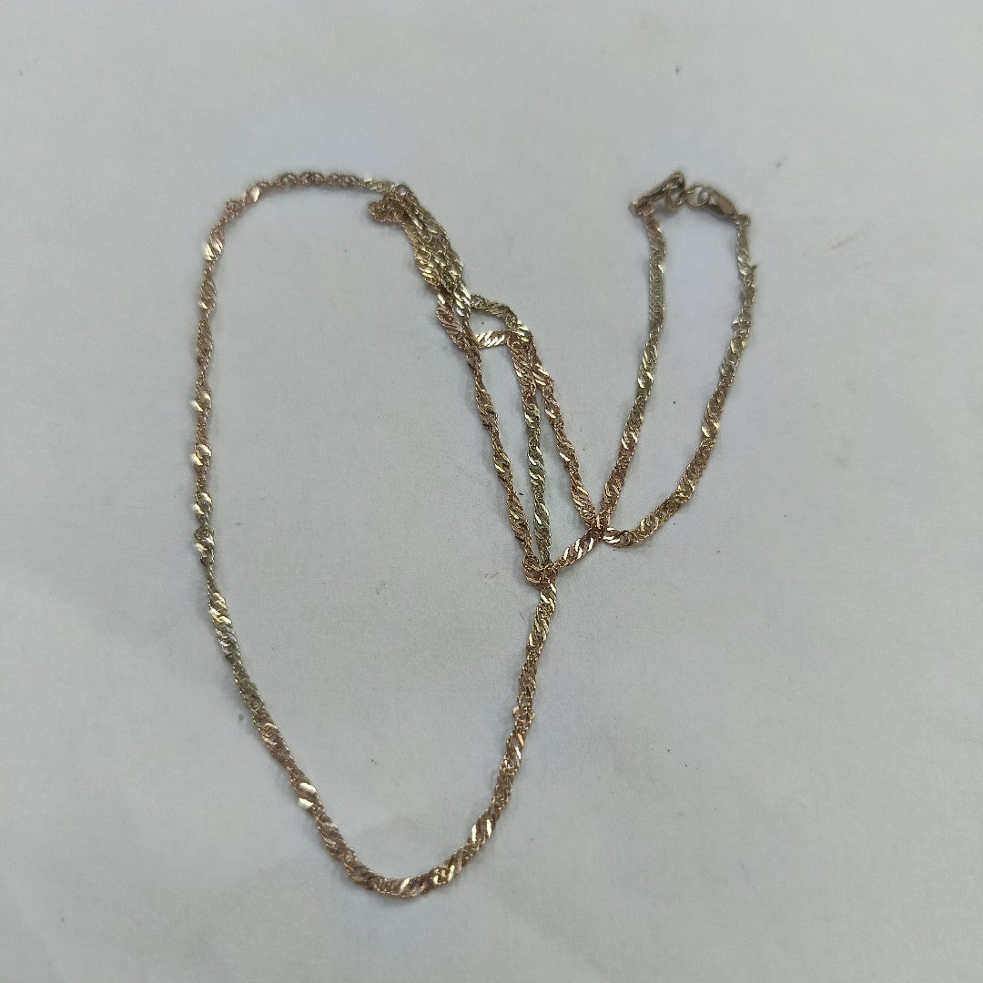 CADENA ORO COMBINADO 10 K 2,00 GRMS (SEMINUEVO)