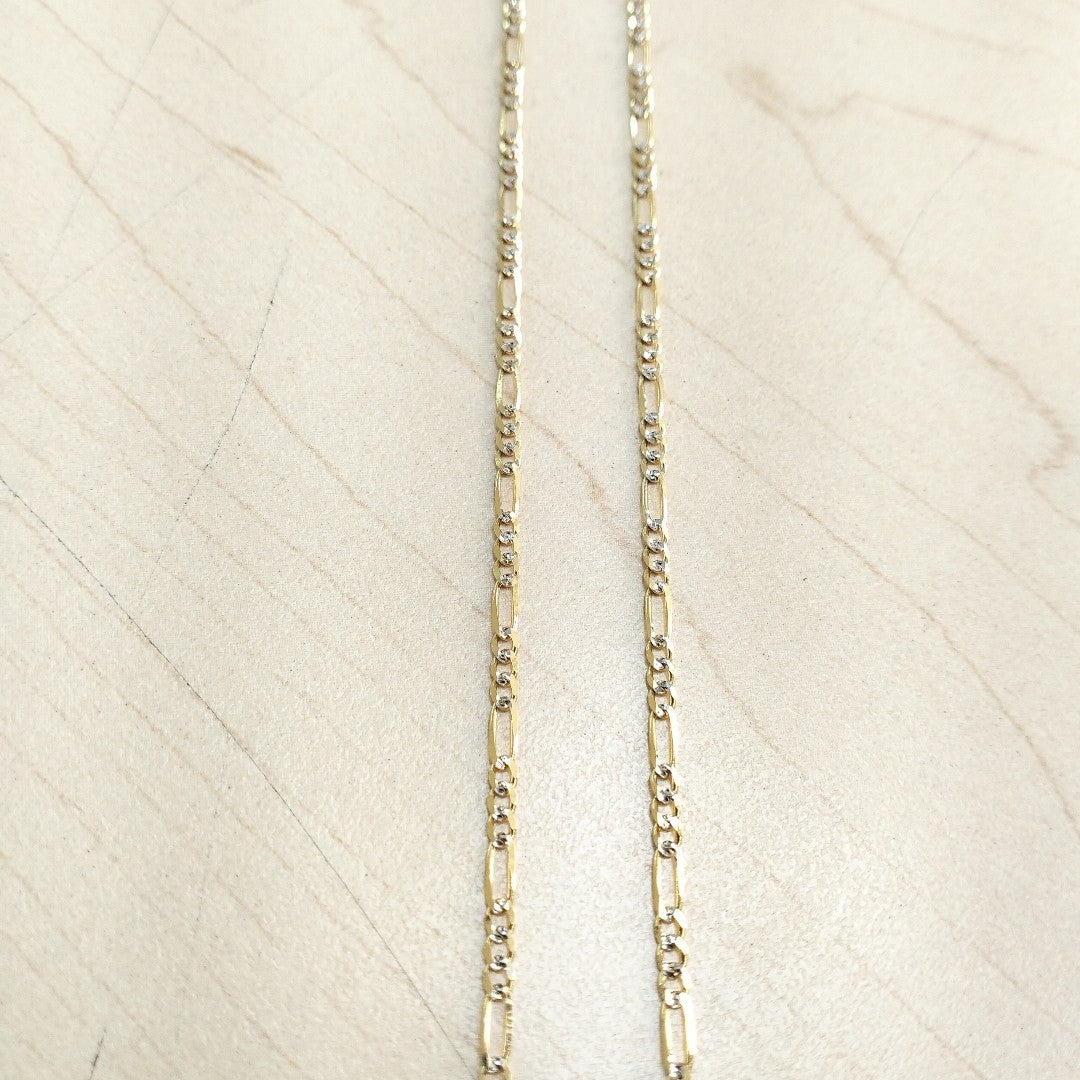 CADENA 3X1 DIAMANTADA 14K 55 CM 4.7 GR (NUEVO)