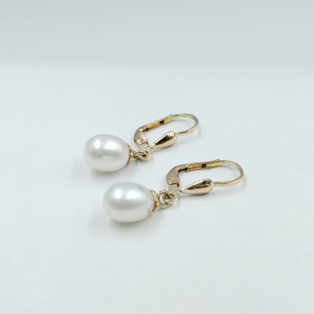 ARETES C PERLAS SINTETICAS 10K 2.2 GR (NUEVO)