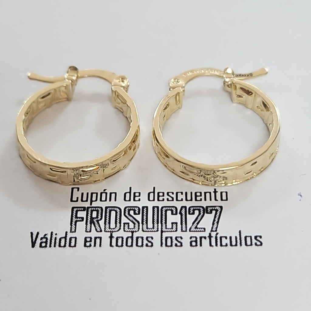 ARETES ARRACADAS FIG GRECAS 14K 1.8 GR (NUEVO)