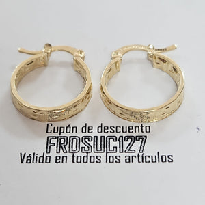 ARETES ARRACADAS FIG GRECAS 14K 1.8 GR (NUEVO)