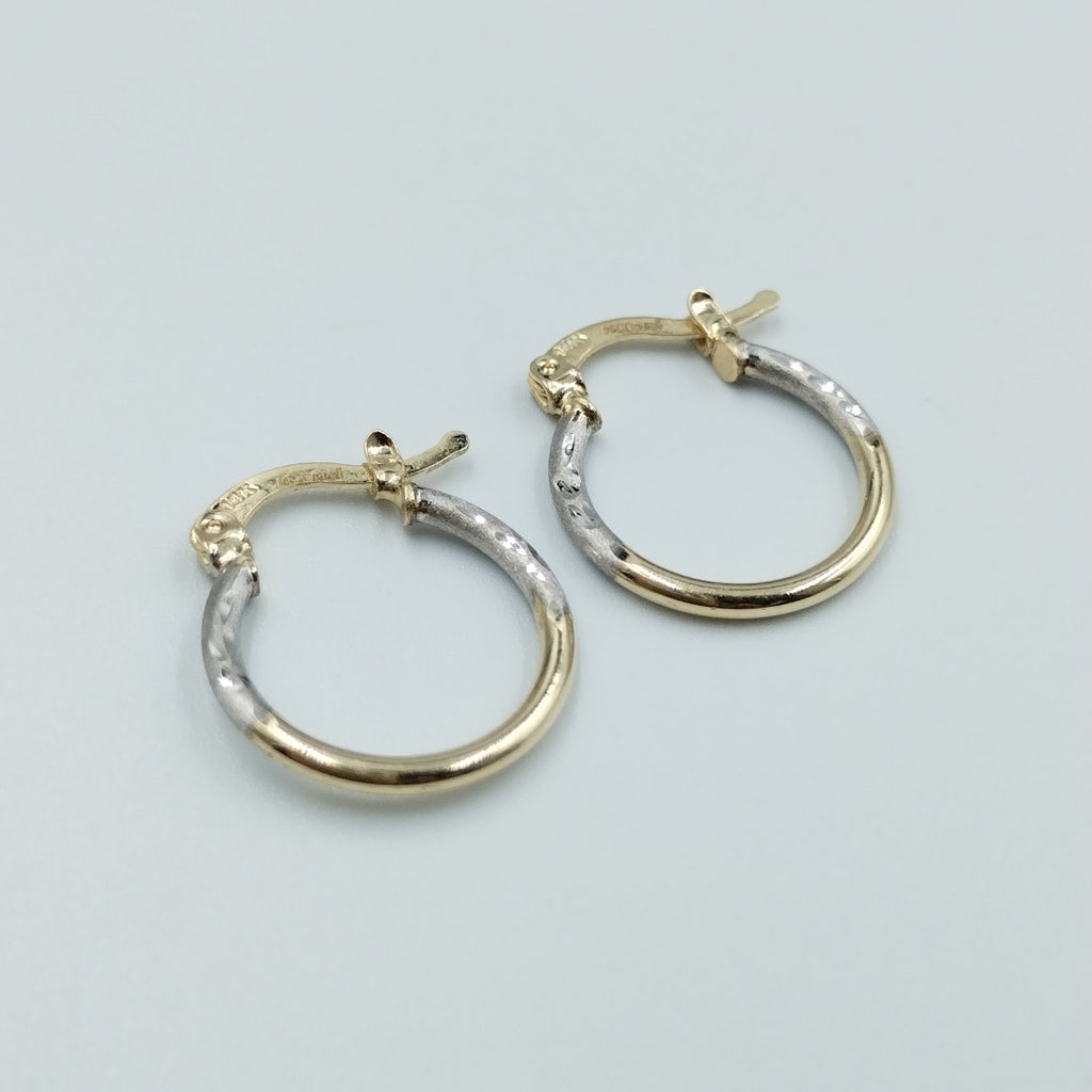 ARETES ARRACADAS COMBINADAS 14K 1.1 GR (NUEVO)