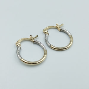 ARETES ARRACADAS COMBINADAS 14K 1.1 GR (NUEVO)