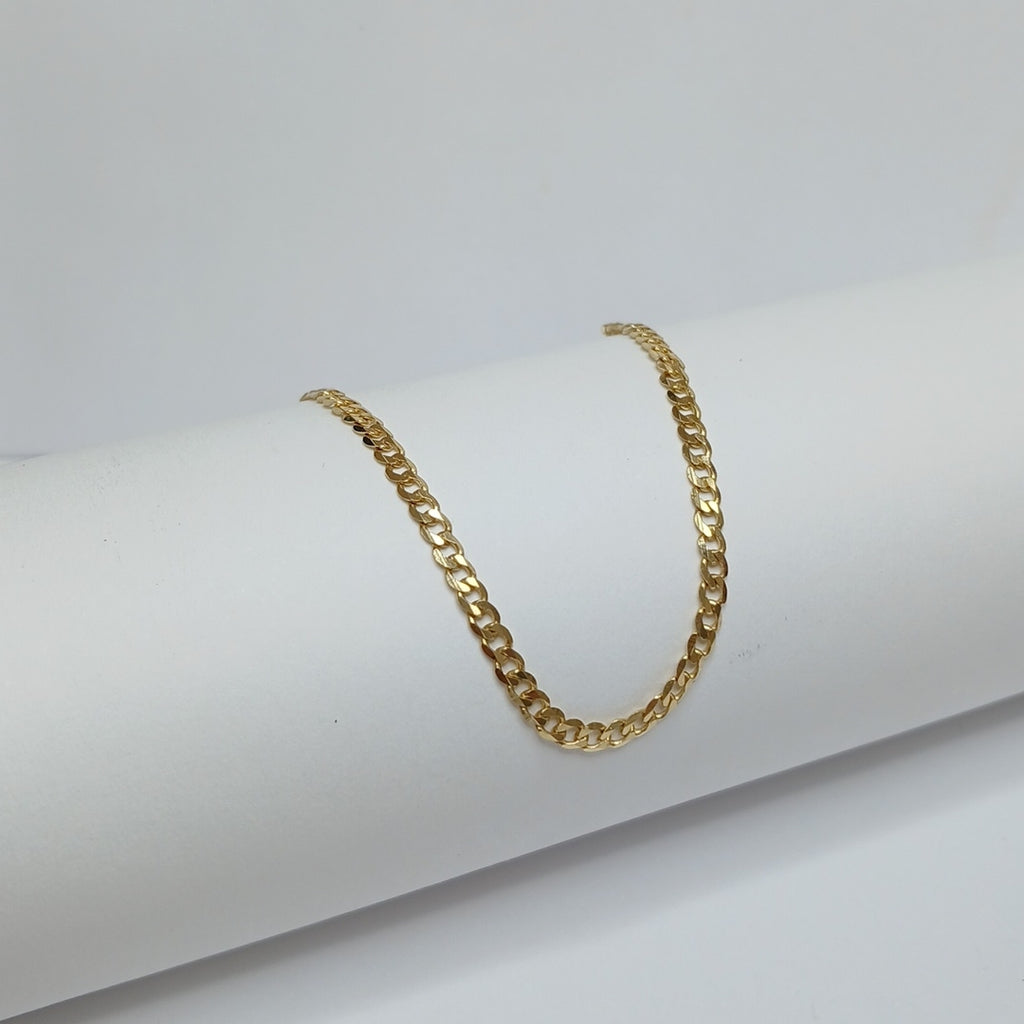 PULSERA TEJIDO BARBADA 14K 18 CM 2 GR (NUEVO)