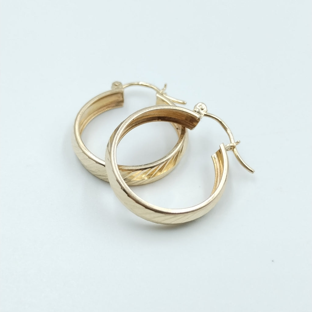 ARETES ARRACADAS LABRADAS 10K 2.3 GR (NUEVO)