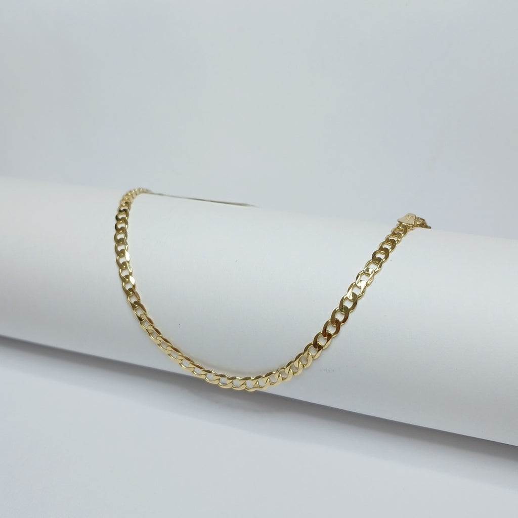 PULSERA TEJIDO BARBADA 14K 18 CM 3.3 GR (NUEVO)