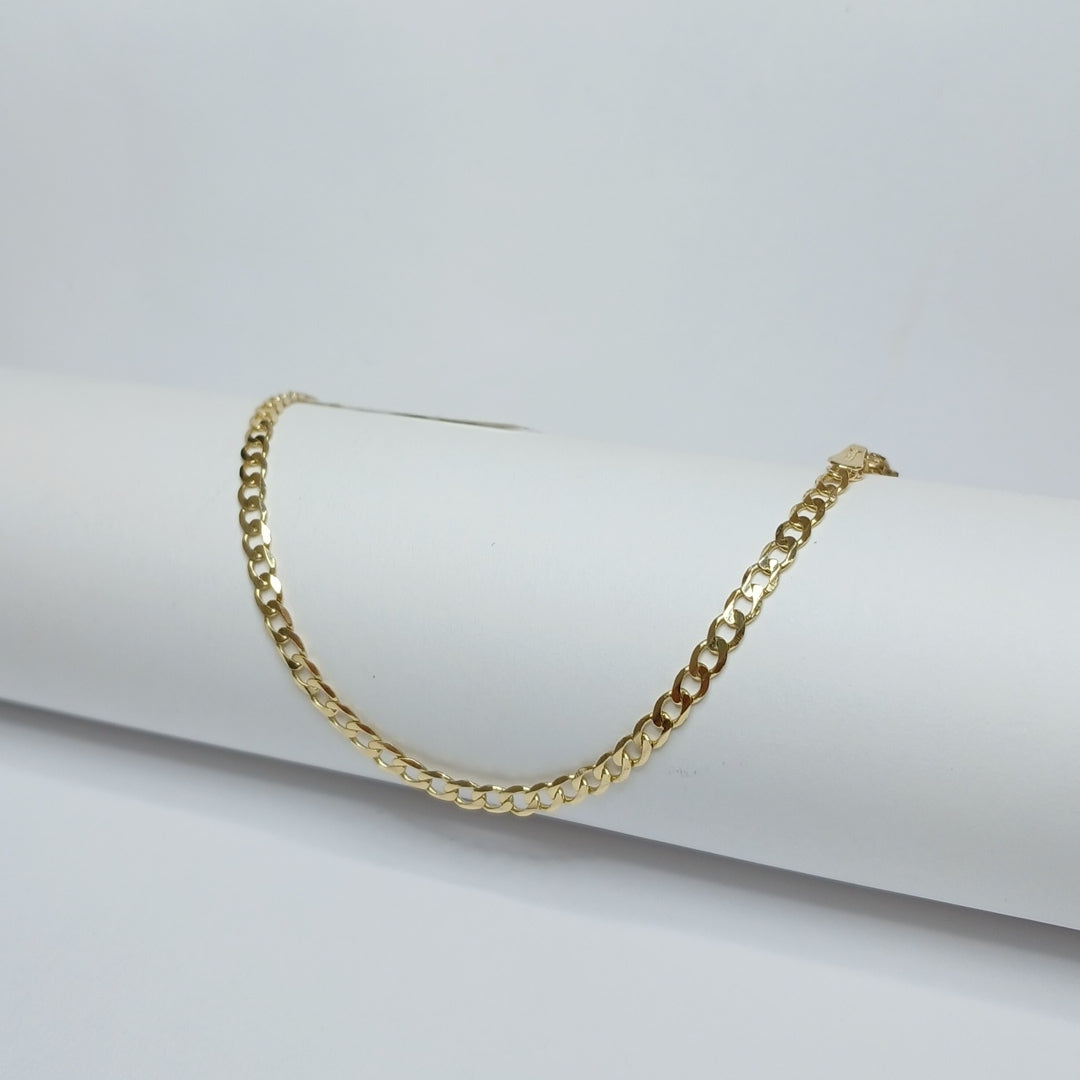 PULSERA TEJIDO BARBADA 14K 18 CM 3.3 GR (NUEVO)