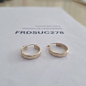 ARETES ARRACADAS LABRADAS 10K 2.2 GR (NUEVO)