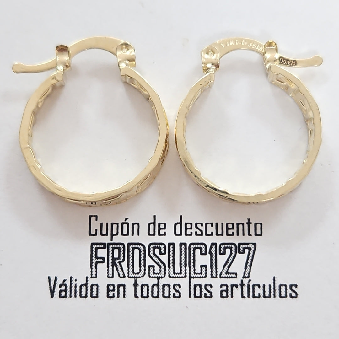 ARETES ARRACADAS FIG GRECAS 14K 1.8 GR (NUEVO)