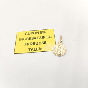 MEDALLA RELIGIOSA ORO 14 K 0,80 GRMS (SEMINUEVO)