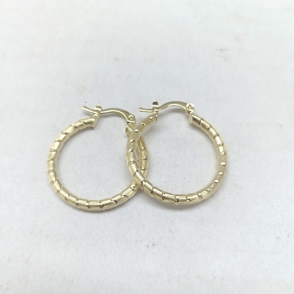 ARETES ARRACADAS LABRADAS 14K 3.2 GR (NUEVO)