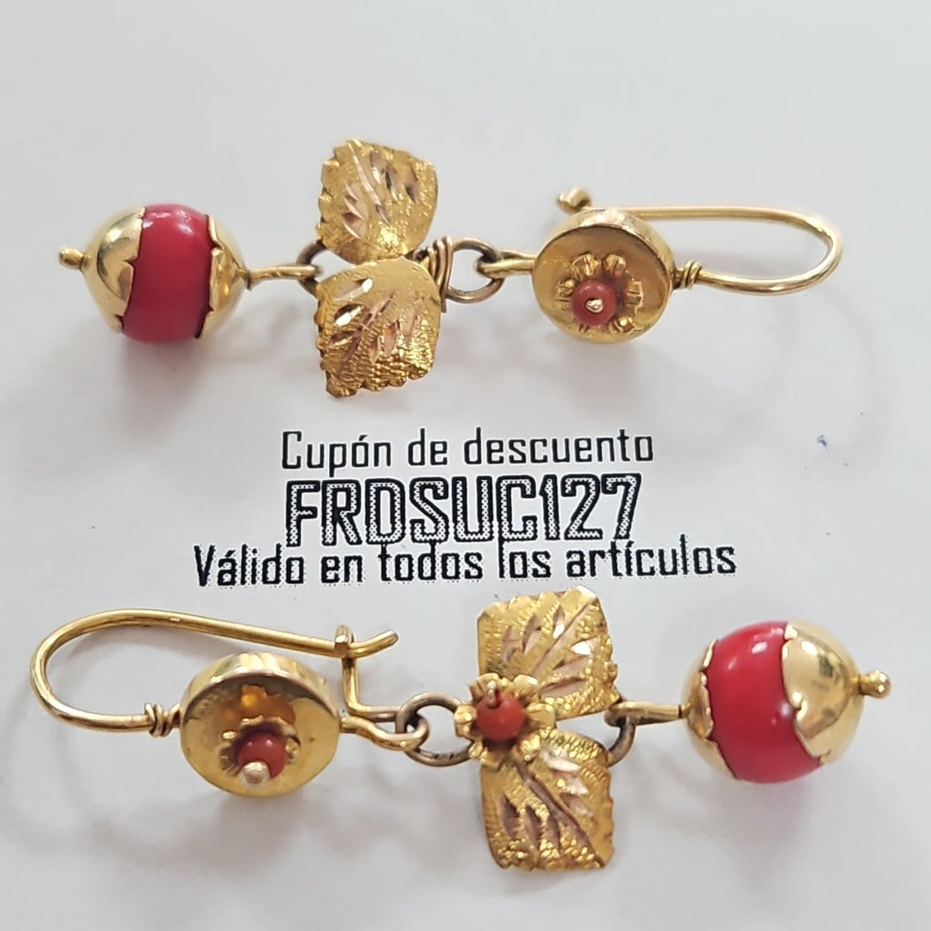 ARETES PAR ORO 8 K 3,80 GRMS (SEMINUEVO)