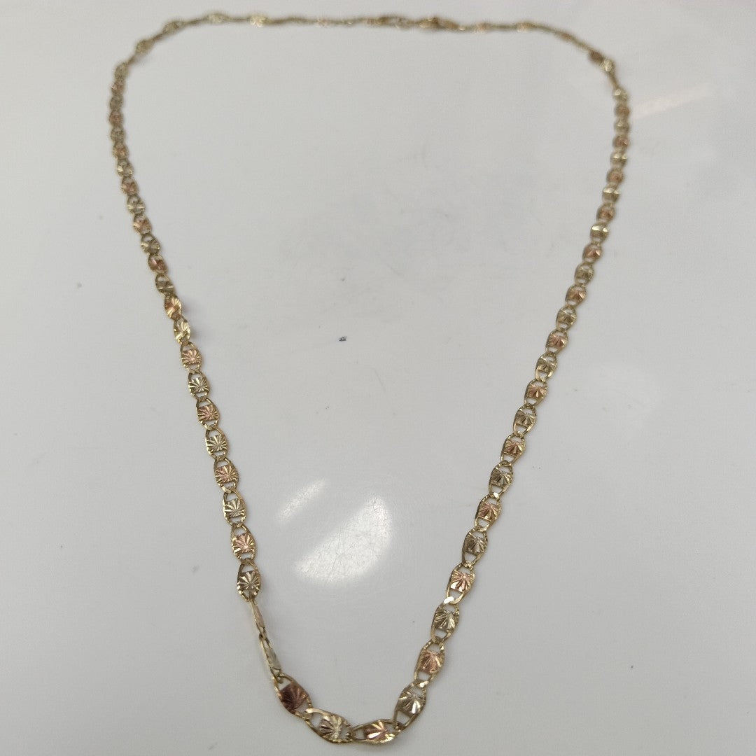 CADENA ORO, ORO COMBINADO 10 K 3.2 GRMS (SEMINUEVO)