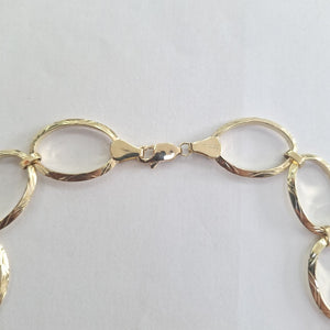 CADENA GARGANTILLA AROS OVALADOS 14K 55 CM 10.9 GR (NUEVO)