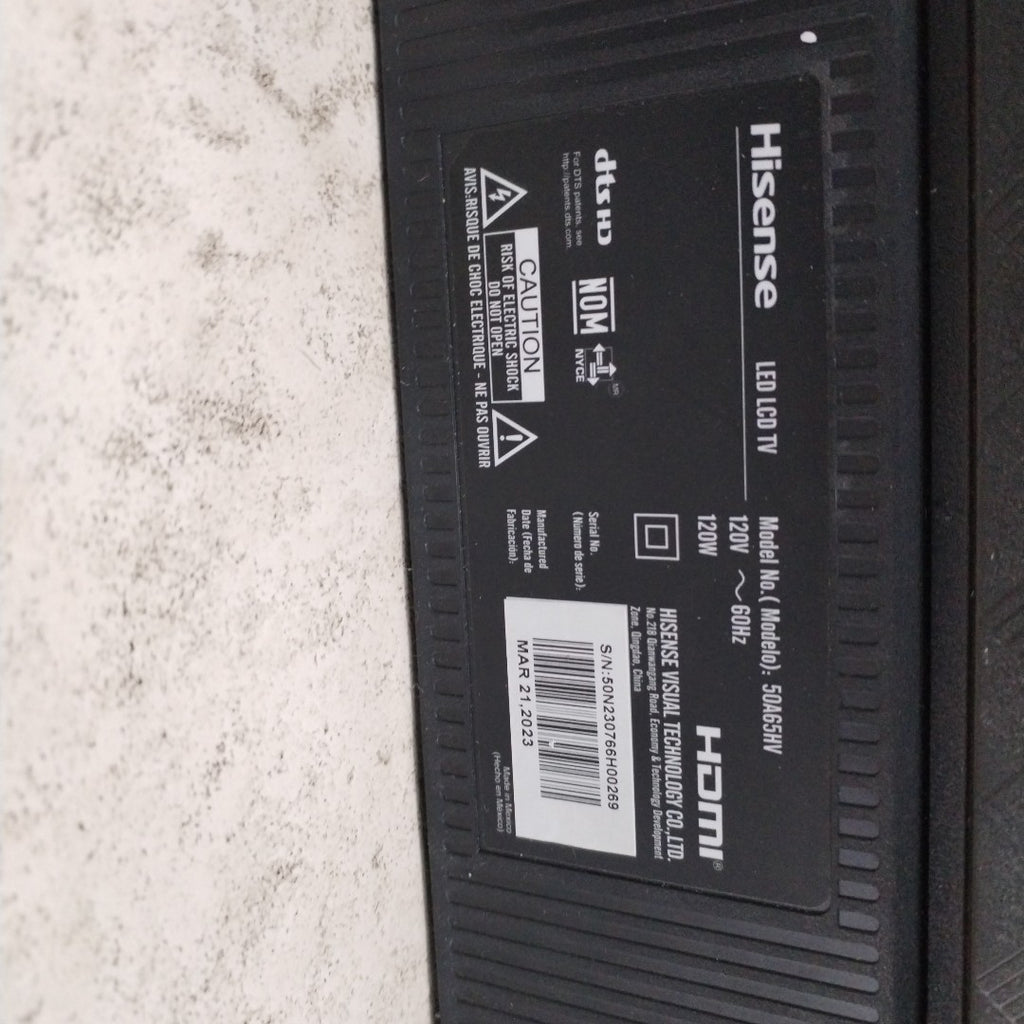 PANTALLA HISENSE 50A65HV (2023) 50" LED 4K (SEMINUEVO)