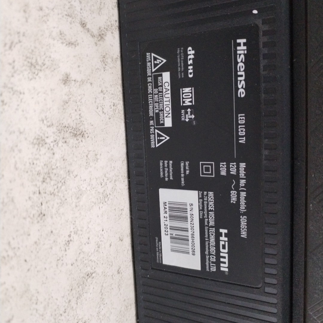PANTALLA HISENSE 50A65HV (2023) 50" LED 4K (SEMINUEVO)