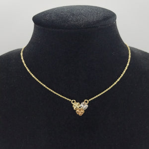 CADENA TEJIDO GARGANTILLA ESPECIAL C FLORES 14K 45 CM 3 GR (NUEVO)