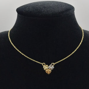 CADENA TEJIDO GARGANTILLA ESPECIAL C FLORES 14K 45 CM 2.9 GR (NUEVO)