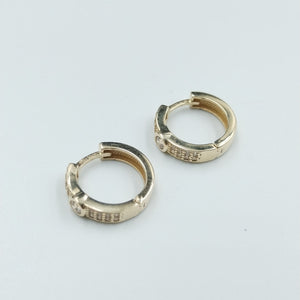 ARETES ARRACADAS C CIRCONIAS 10K 2.6 GR (NUEVO)