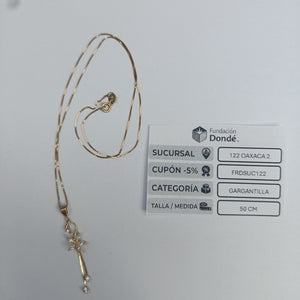 CADENA, DIJE ORO 14 K 2 GRMS (SEMINUEVO)