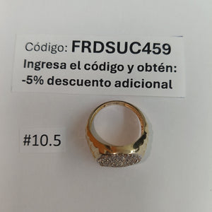ANILLO C CIRCONIAS 14K 10 TALLA 7.8 GR (NUEVO)