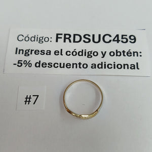 ANILLOS CON CIRCONIAS 14K TALLA 7 0.8 GR (NUEVO)