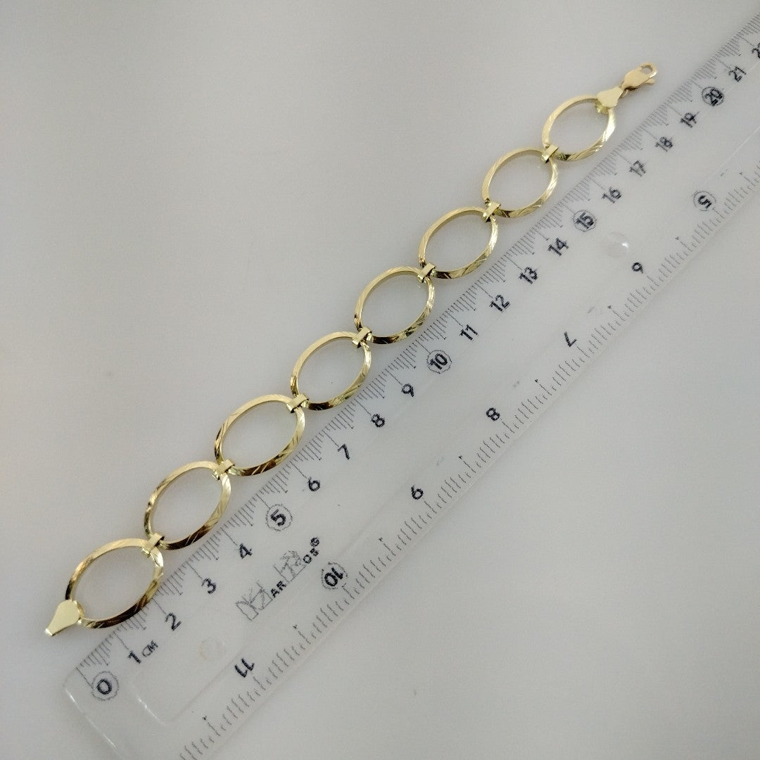 PULSERA CON AROS OVALADOS 14K 18 CM 5.2 GR (NUEVO)