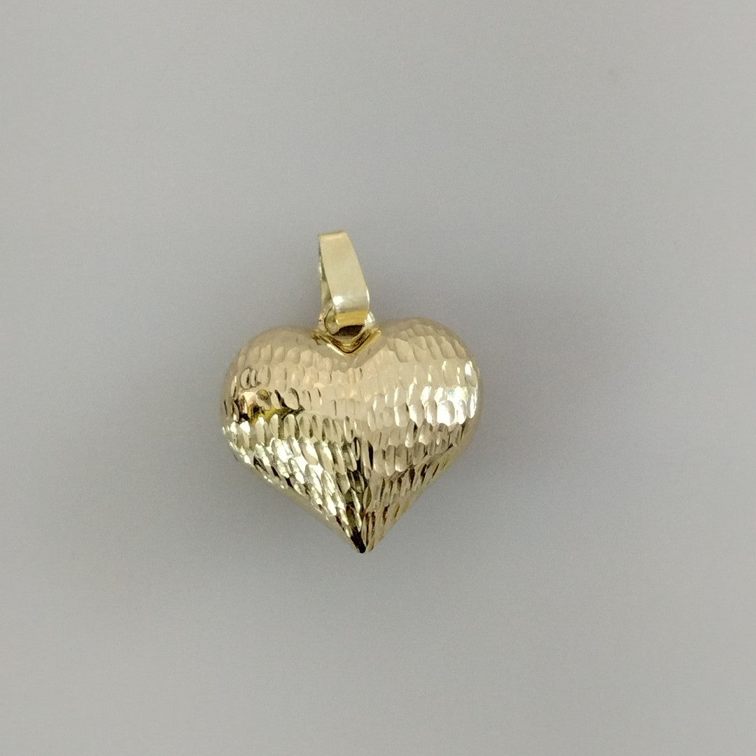 DIJE TEJIDO CORAZON LABRADO 14K 1 GR (NUEVO)