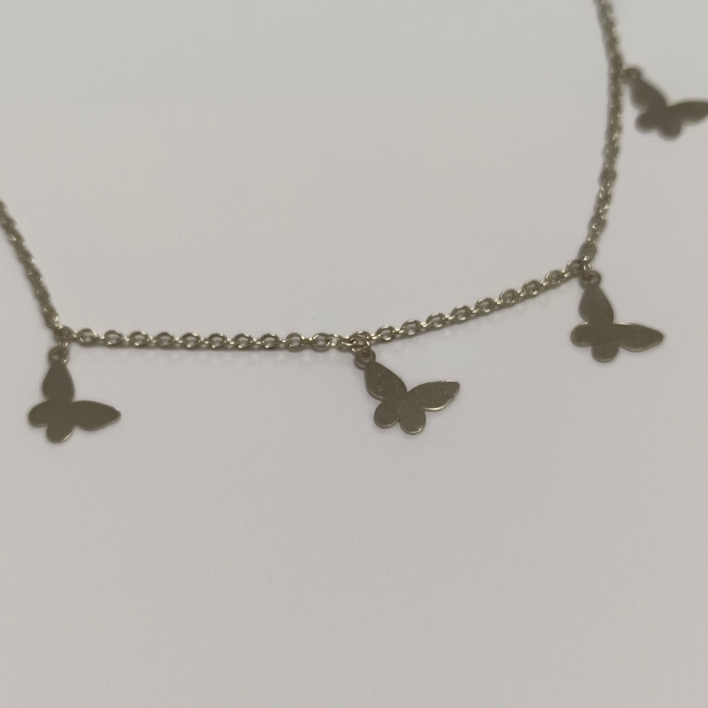 PULSERA ESPECIAL CON MARIPOSAS 14K 18 CM 2.1 GR (NUEVO)